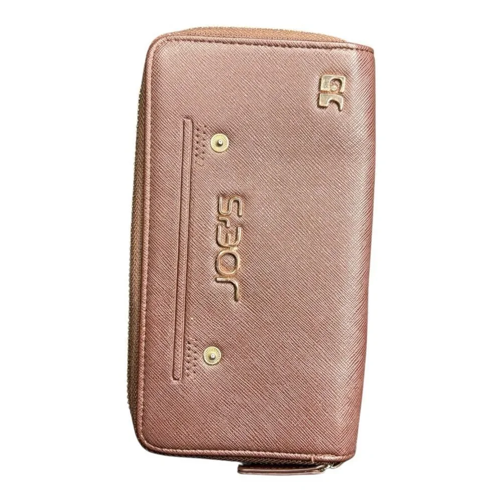 JOE'S JEANS ZIP AROUND BROWN WALLET